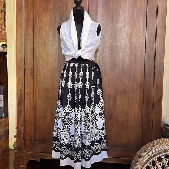 90s Y2K Fiesta Maxi Circle Skirt M - Picture 1 of 11